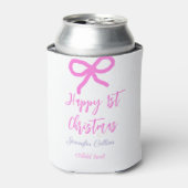 Pastel roze paarse vrolijke 1e Kerstboog naam da Blikjeskoeler (Blikje Voorkant)