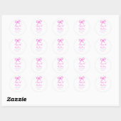 Pastel roze paarse vrolijke 1e Kerstboog naam da Ronde Sticker (Vel)