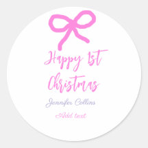 Pastel roze paarse vrolijke 1e Kerstboog naam da