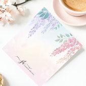 Pastel Roze Paarse Wisteria Bloemen Gepersonalisee Notitieblok