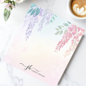 Pastel Roze Paarse Wisteria Bloemen Gepersonalisee Notitieblok