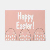 Pastel Roze Paaseieren Welkomstmat Deurmat (Voorkant)