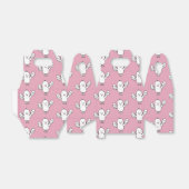 Pastel roze paasgriep en eierspatroon bedankdoosjes (Uitgevouwen)