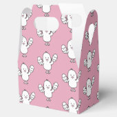 Pastel roze paasgriep en eierspatroon bedankdoosjes (Geopend)