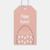 Pastel Roze Paashaas Gift Label Cadeaulabel (Achterkant)