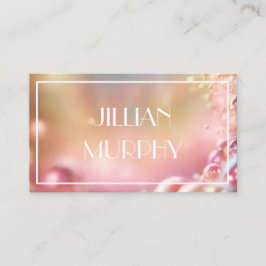 Pastel roze parel glanzend vrouwelijk visitekaartje