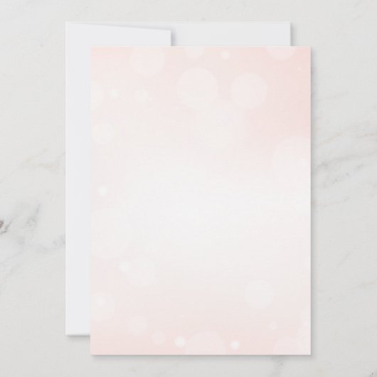 Pastel Roze Parels en Prosecco Vrijgezellenfeest Kaart (Achterkant)