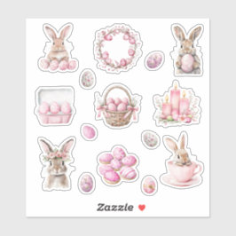 Pastel Roze Pasen Sticker