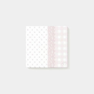 Pastel Roze Patchwork Onderzetter Post-it® Notes