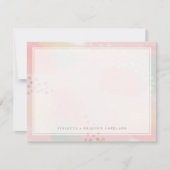 Pastel roze perzik Abstracte kunst dank u Bedankkaart (Voorkant)