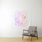 *~* Pastel Roze Perzik Roos Bloem AR8 Wandkleed (In Situ (horizontaal))