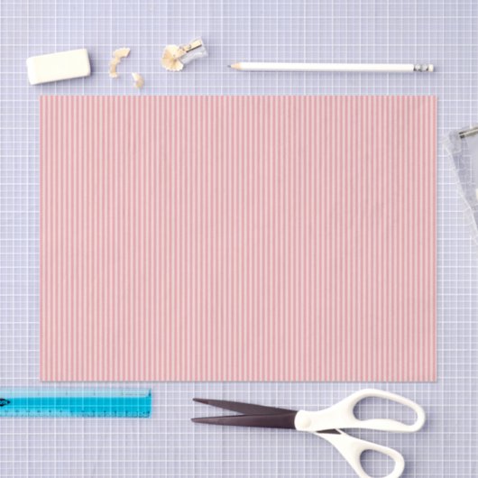 Pastel Roze Pinstripes Tissuepapier (Craft)