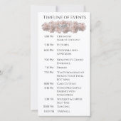 Pastel Roze Pioen-Rozen-Huwelijksprogramma- (Achterkant)