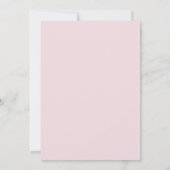 Pastel Roze Pioen Trouw Kaart (Achterkant)