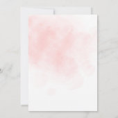 Pastel Roze Pioen Waterverf Wash Bruiloft Kaart (Achterkant)