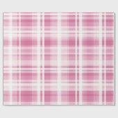 Pastel Roze Plaid Cadeaupapier (Vlak)