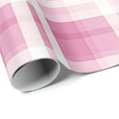 Pastel Roze Plaid Cadeaupapier (Rol Hoek)