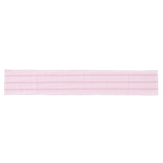 Pastel Roze Plaid Tafel Accent voor Eettafel Lange Tafelloper (Horizontaal)