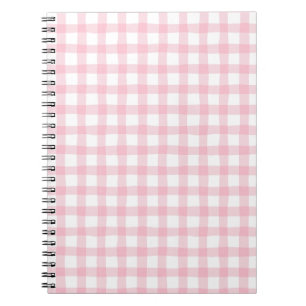 Pastel Roze Plaid – Zachte Esthetische Naadloze Notitieboek