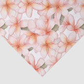 Pastel Roze Plumeria Frangipani Bloemen Patroon Tissuepapier (Detail)