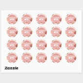 Pastel Roze Pompoen 1e Verjaardag Dank u Sticker (Vel)
