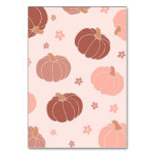 Pastel Roze Pompoen Eerste Verjaardag Tafelnummer (Achterkant)