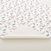 Pastel Roze Poodle Patroon Kerstdeken Cadeau Sherpa Deken (3/4)