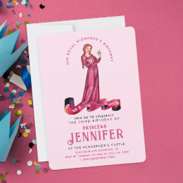  pastel roze prinses sprookje betoverd kaart