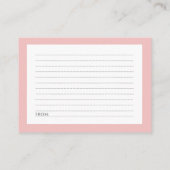 Pastel roze, PROPHETISCHE PRAYER voor Baby shower Informatiekaartje (Achterkant)