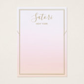 Pastel Roze Rainbow Ombre Script-scherm Ketting Visitekaartje (Voorkant)