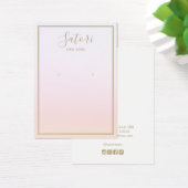 Pastel Roze Rainbow Ombre Script Veroorscherm Visitekaartje (Bureau)