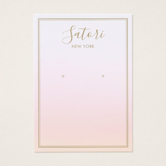 Pastel Roze Rainbow Ombre Script Veroorscherm Visitekaartje (Voorkant)