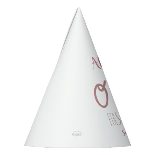 Pastel roze regenboog 1 eerste verjaardag feesthoedjes (Links)