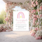 Pastel roze regenboog 1e verjaardag Capsule Poster