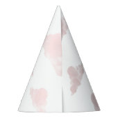 Pastel roze regenboog Jouw naam draait één dag om Feesthoedjes (Achterkant)