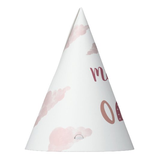 Pastel roze regenboog Jouw naam draait één dag om Feesthoedjes (Links)