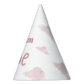 Pastel roze regenboog Jouw naam draait één dag om Feesthoedjes (Rechts)