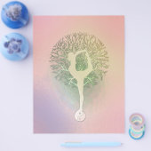 Pastel Roze regenboogyoghiboom Flyer (Enkel)