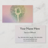 Pastel Roze regenboogyoghiboom Visitekaartje (Voorkant / Achterkant)