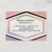 Pastel Roze regenboogyoghiboom Visitekaartje (Achterkant)