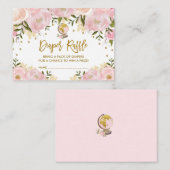 Pastel roze reisavontuur Baby luidere rotatie Informatiekaartje (Voorkant / Achterkant)