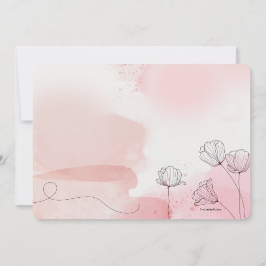 Pastel Roze Religieuze uitnodiging (Achterkant)