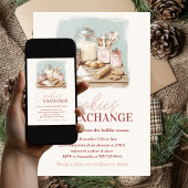  Pastel Roze & Rode Cookie Exchange Party Kaart