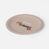 Pastel Roze Rodeo Western Cowgirl 1e Verjaardag Papieren Bordje (Gekanteld)