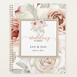 Pastel Roze Romantisch Roos Bewerkbare Wedding Pla Planner