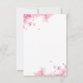 Pastel roze Romantische bloemige waterverf Sweet 1 Kaart (Achterkant)