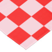 Pastel Roze Rood Geruit Checkerboard  Tafelkleed (Gekanteld)