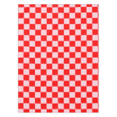 Pastel Roze Rood Geruit Checkerboard  Tafelkleed (Voorkant)