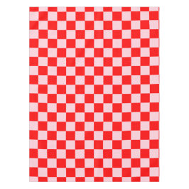 Pastel Roze Rood Geruit Checkerboard  Tafelkleed