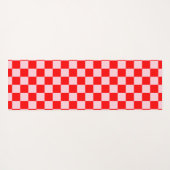 Pastel Roze Rood Geruit Checkerboard  Yogamat (Achterkant (horizontaal))